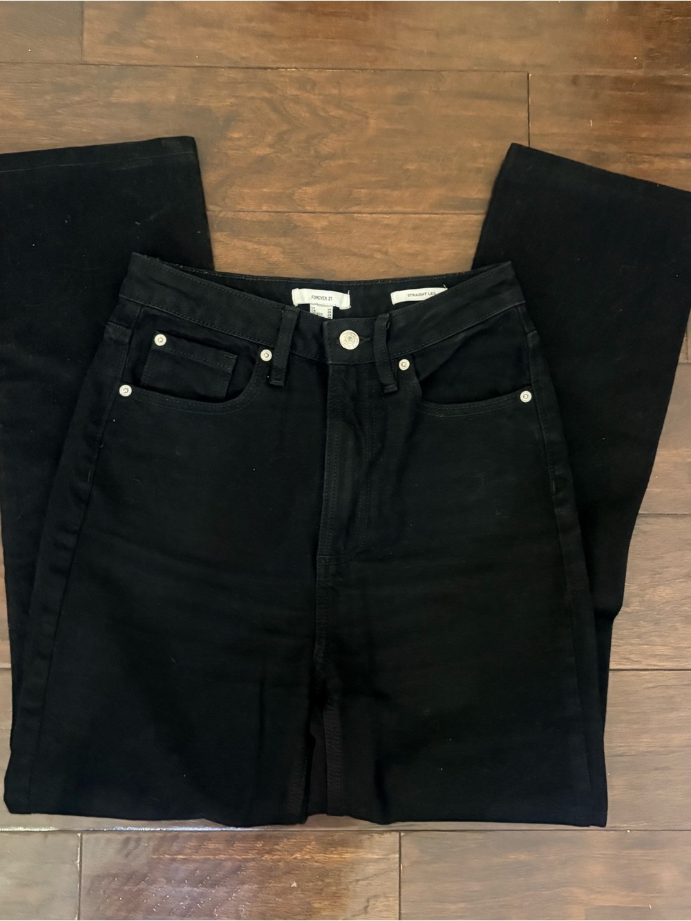 Forever 21 Men's Black Straight Jeans